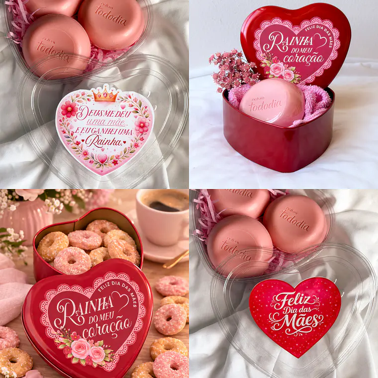 Arquivo Dia das Mães Rótulos para Caixa Coração  1