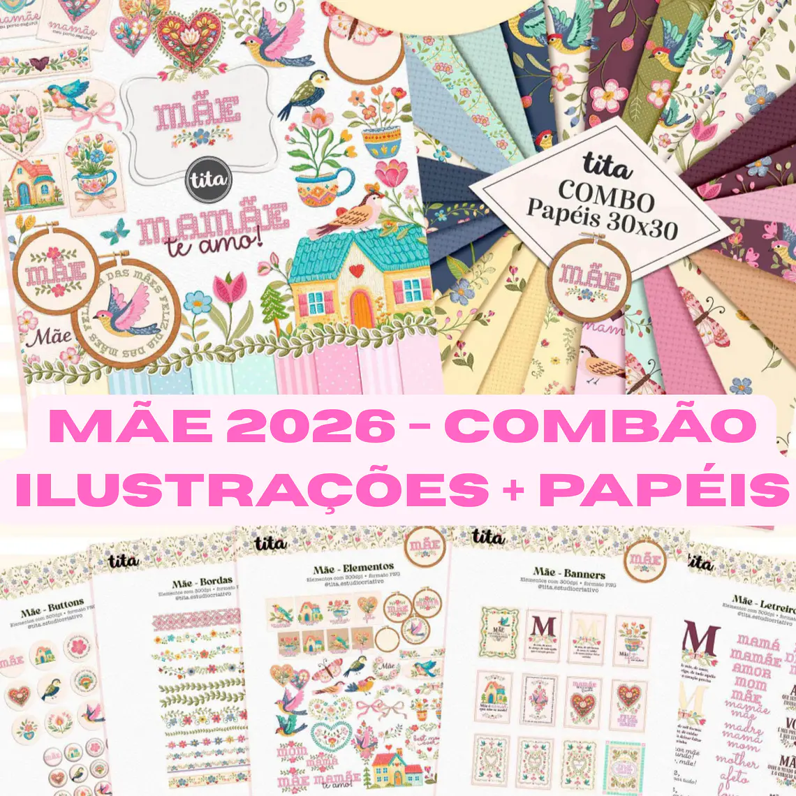 Mãe 2026 - Combão Ilustrações + Papéis 1