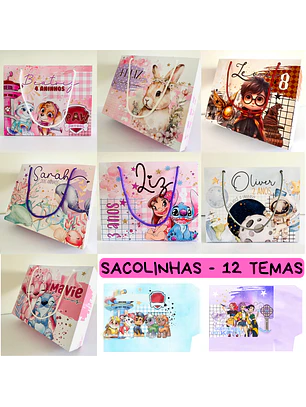 Arquivo de Corte Sacolinhas - 12 temas