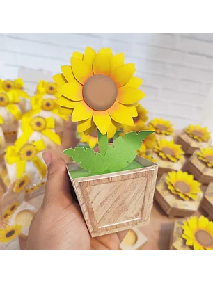Arquivo de Corte Mini Vaso - Girassol