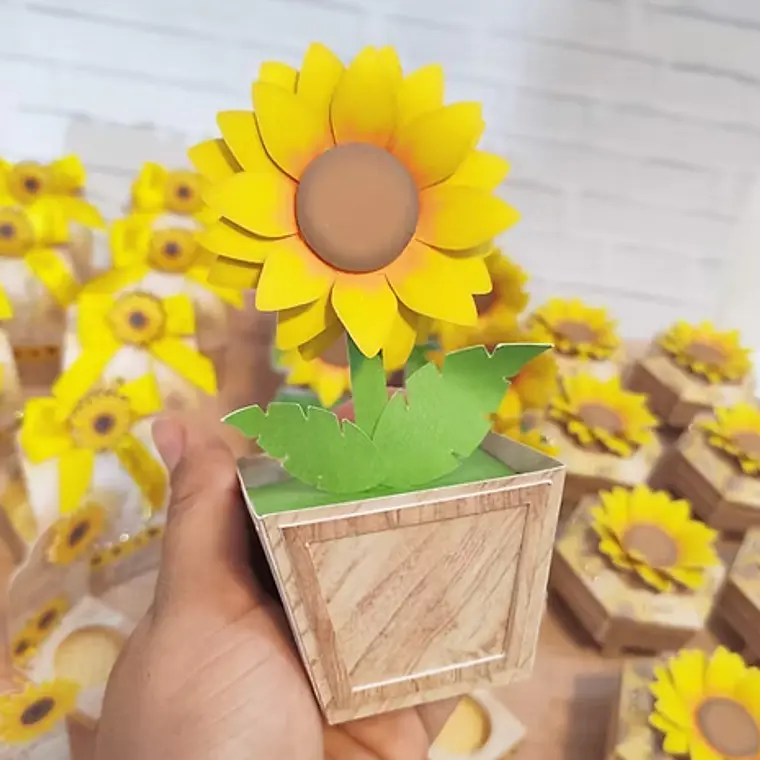 Arquivo de Corte Mini Vaso - Girassol 1