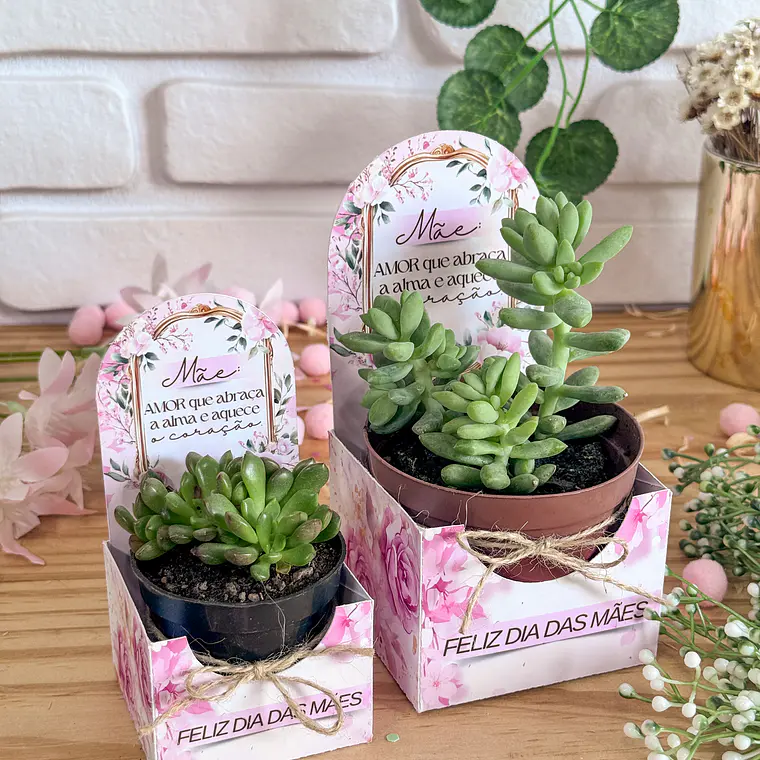 Arquivo de Corte Porta Suculentas - 2 tamanhos - Dia das Mães 1