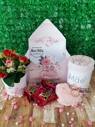 Arquivo de corte ENVELOPE + TUBO LATA dia das mães 