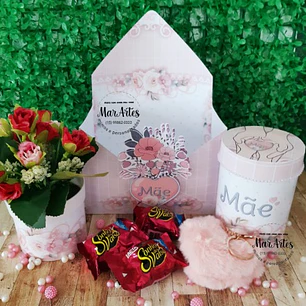 Arquivo de corte ENVELOPE + TUBO LATA dia das mães 