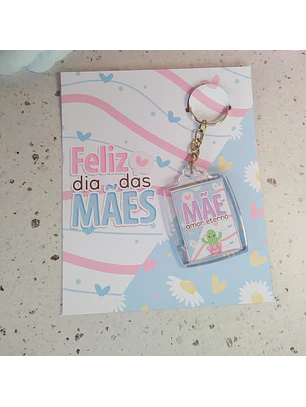 Arquivo de Corte Chaveiro com card Dia das Mães
