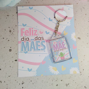 Arquivo de Corte Chaveiro com card Dia das Mães