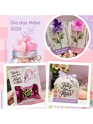 Arquivos Digitais - Printables completo + imagens e fundos - Dia das Mães 2026