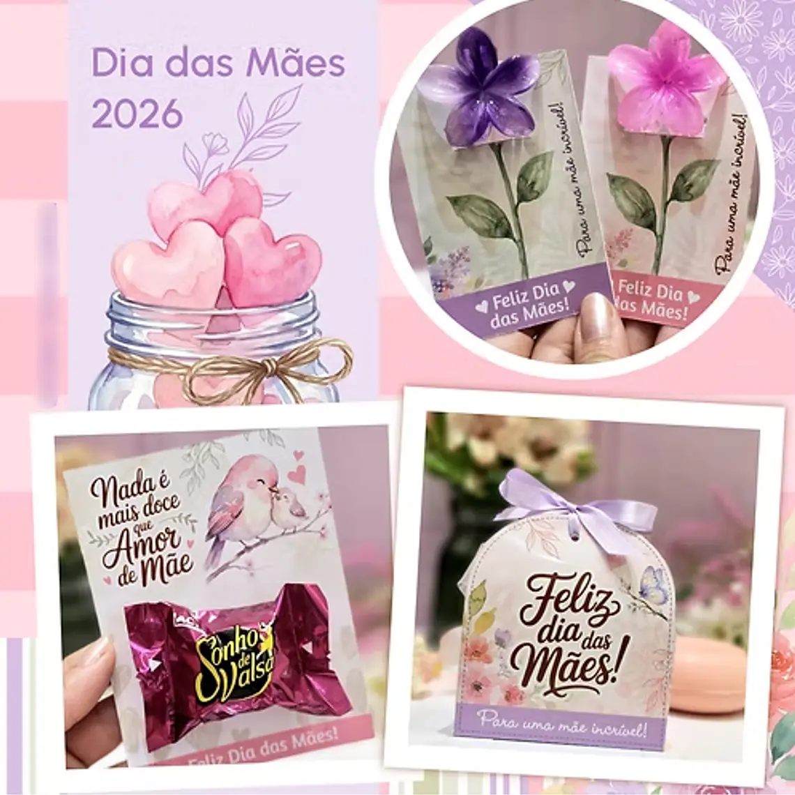 Arquivos Digitais - Printables completo + imagens e fundos - Dia das Mães 2026 1
