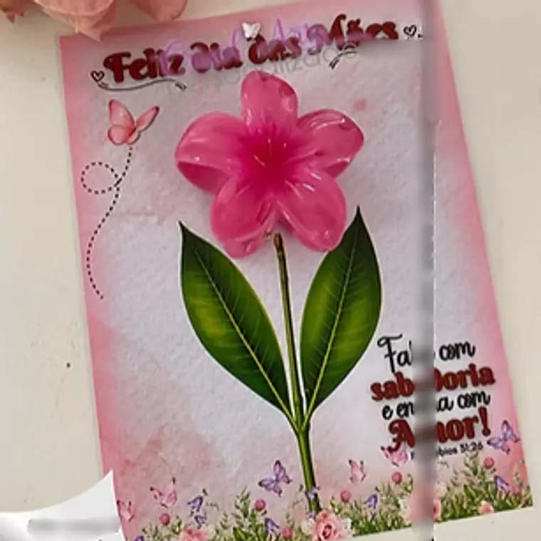Arquivo Dia das Mães Card Mini Presilha Flor 1