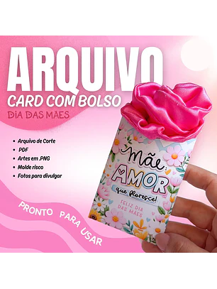 Arquivo Dia das Mães Card com Bolso