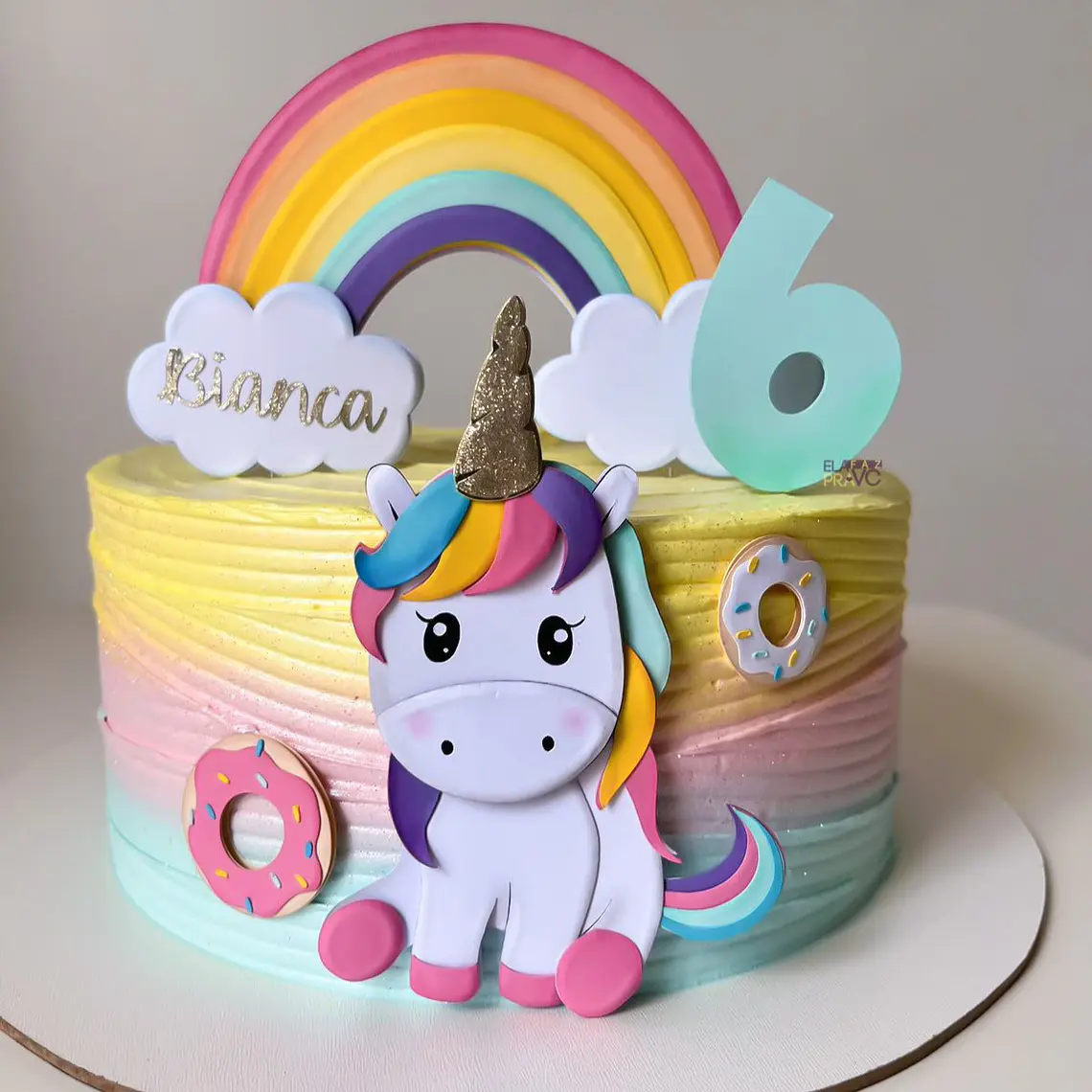 Arquivo de Corte Topo de Bolo Unicórnio 1