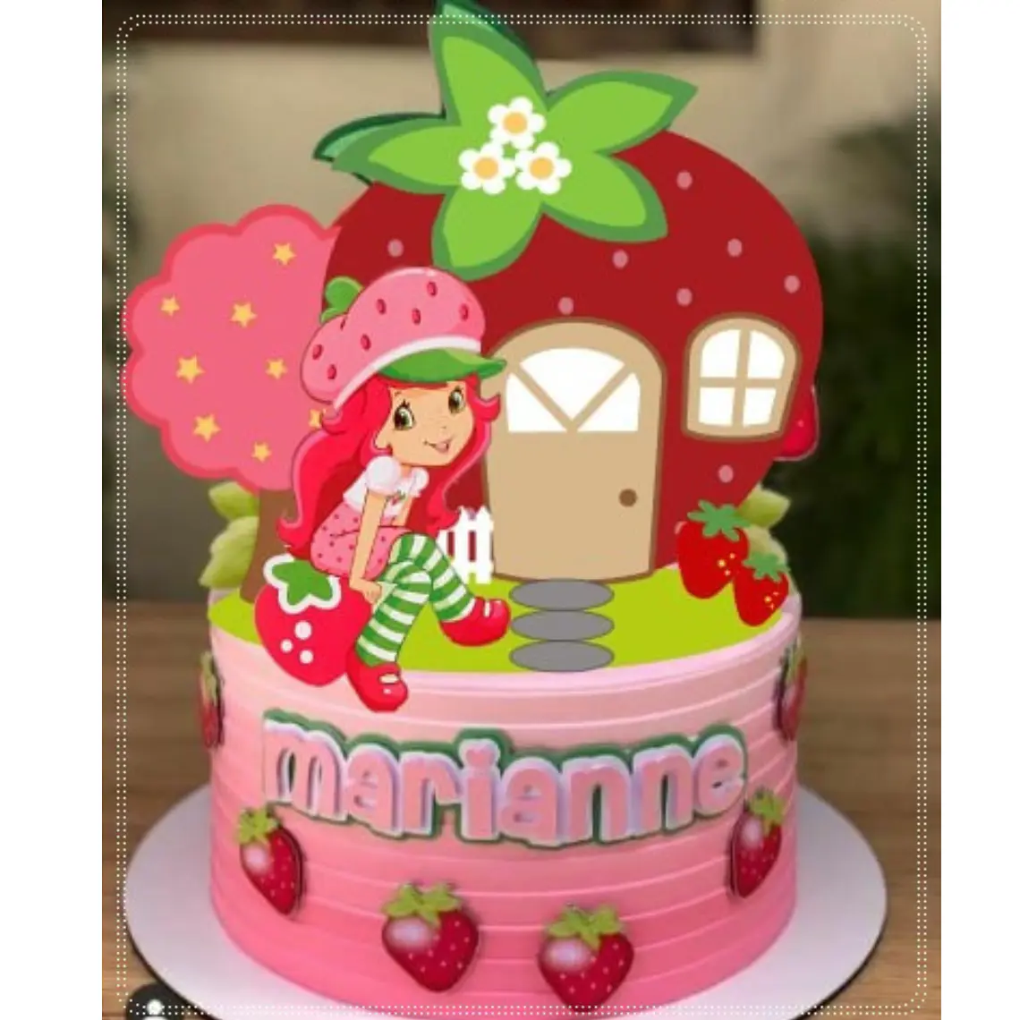 Arquivo de Corte Topo de Bolo Moranguinho 1