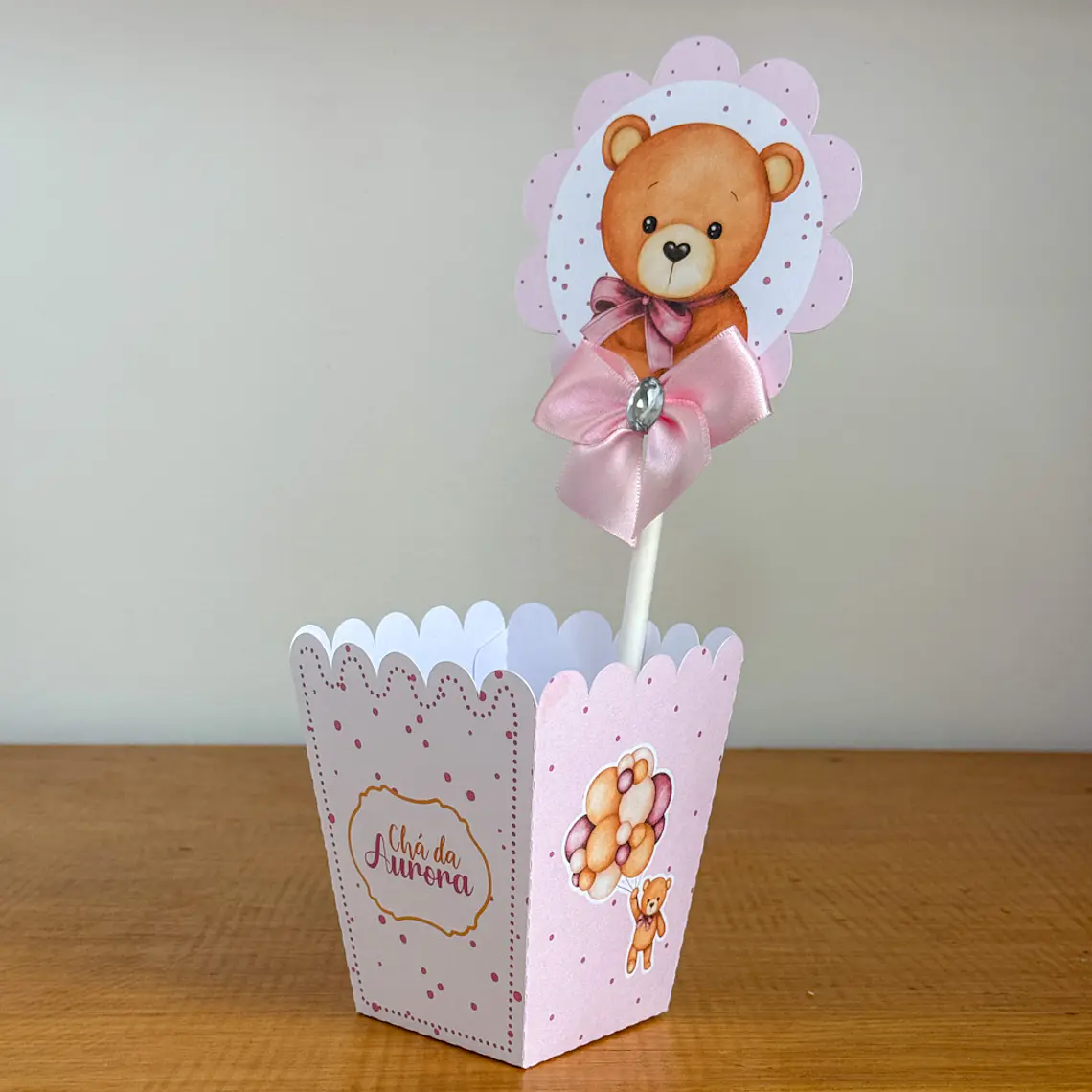 Arquivo de Corte Chá de bebê ursinha Rosa  6