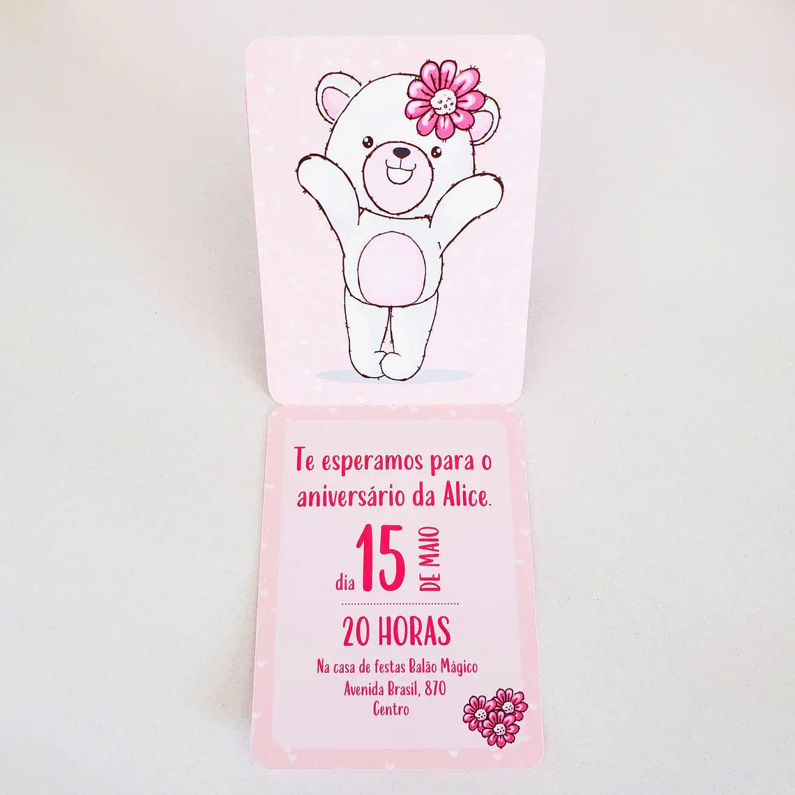 Arquivo de Corte Ursinha Rosa Festa 6