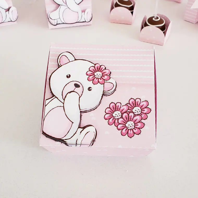 Arquivo de Corte Ursinha Rosa Festa 8