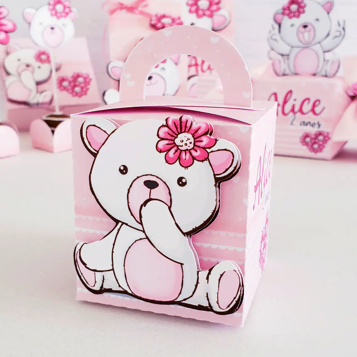 Arquivo de Corte Ursinha Rosa Festa 10