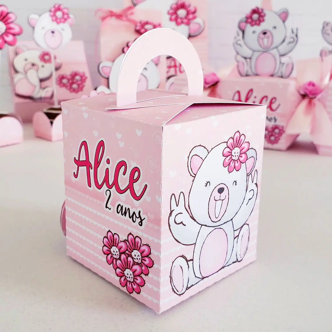 Arquivo de Corte Ursinha Rosa Festa 11