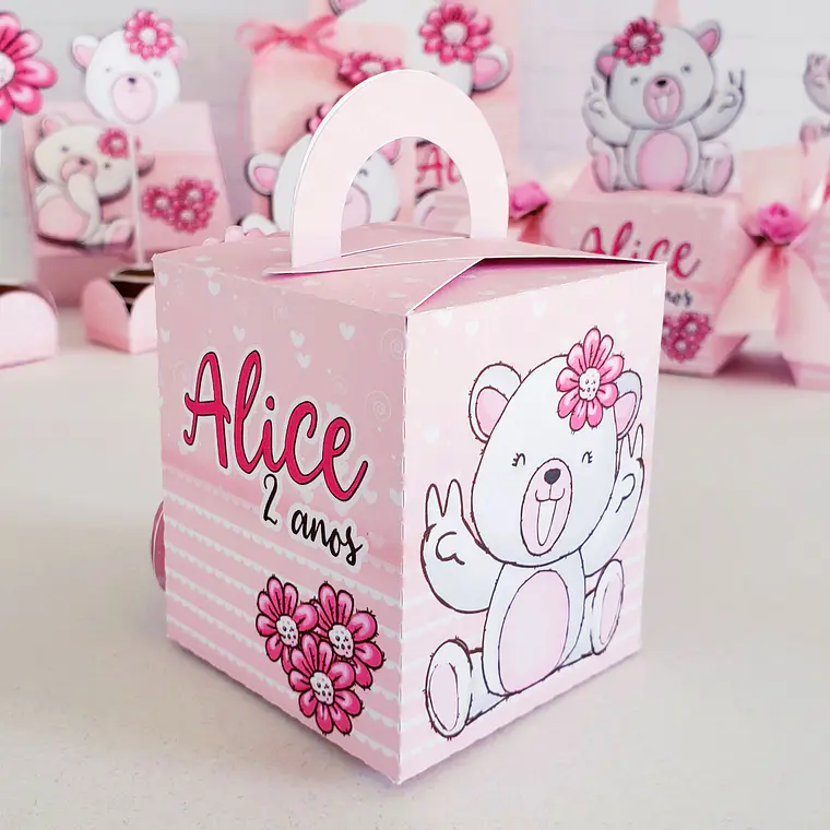 Arquivo de Corte Ursinha Rosa Festa 11