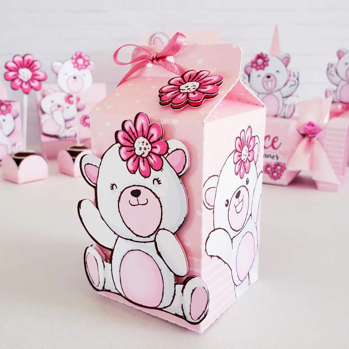 Arquivo de Corte Ursinha Rosa Festa 13