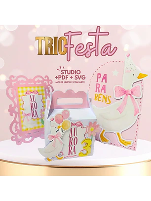 ARQUIVO DE CORTE TRIO DE MOLDES PARA FESTA