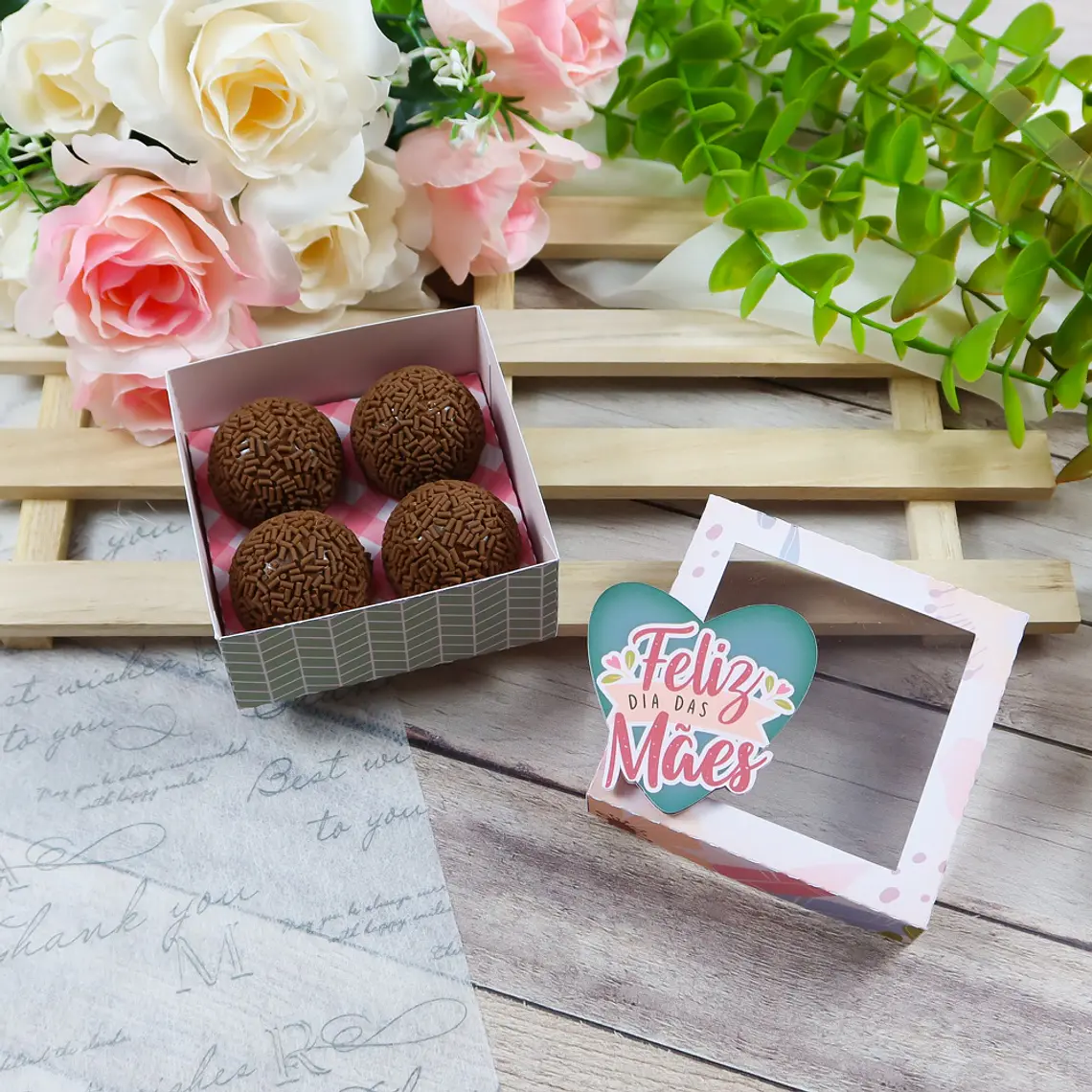 Arquivo de corte pack dia das mães caixas para doces 12