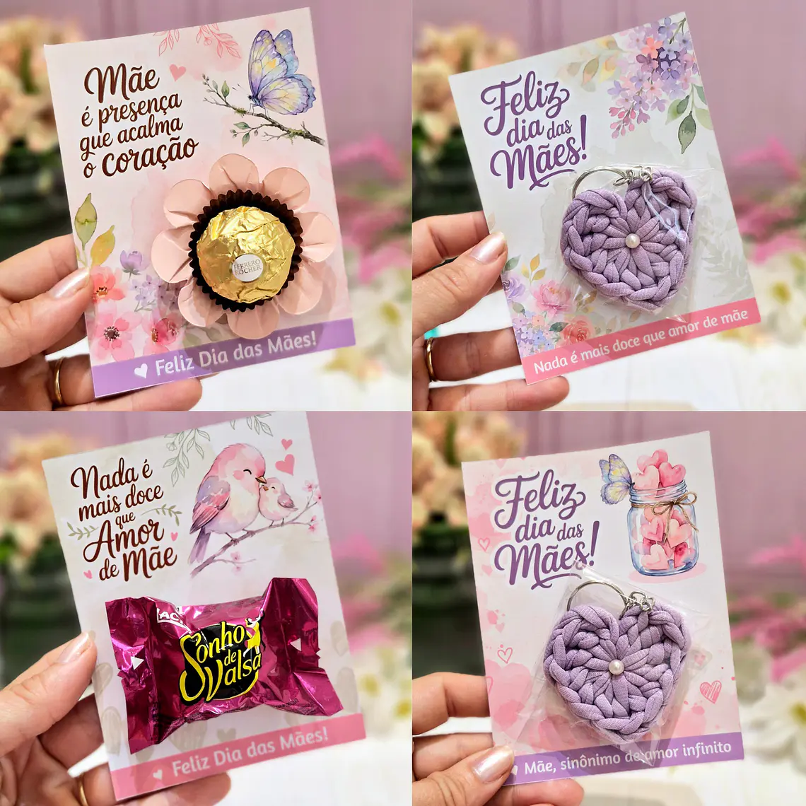 Arquivo Card Bombom Dia das Mães - 4 modelos 1