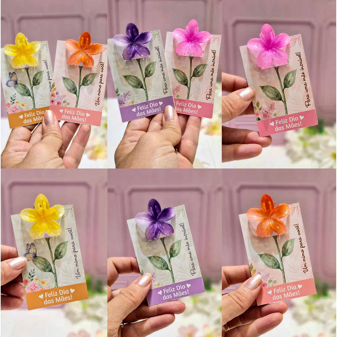 Card Presilha Flor 4cm - Dia das Mães 1
