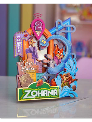 Arquivo Topo de Bolo Zootopia