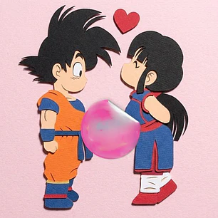 Arquivo de Corte Goku e Bull em Camadas 