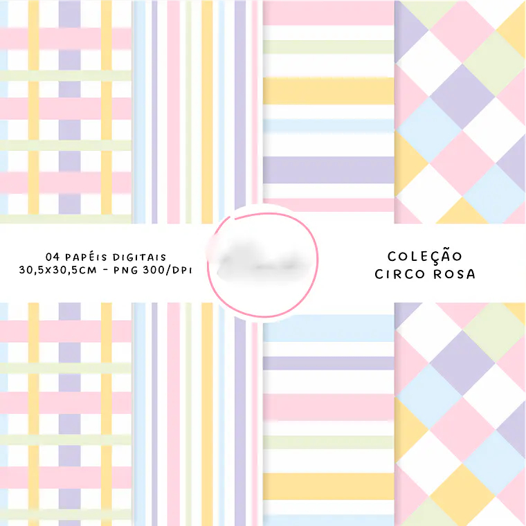 Kit Digital Circo Rosa  1