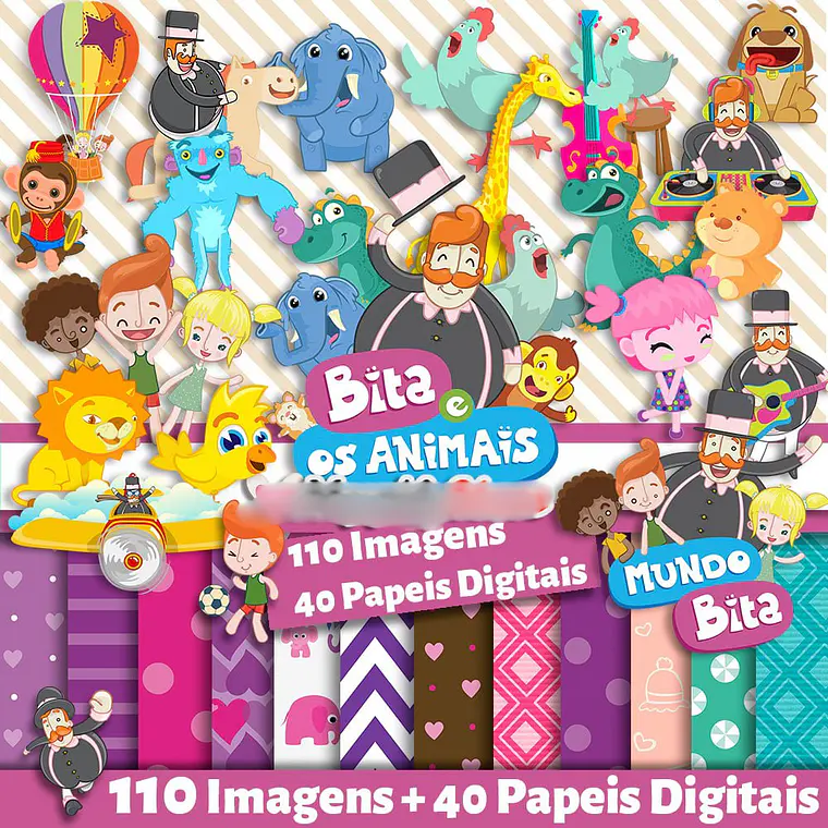 Kit Digital Bita e os Animais 1