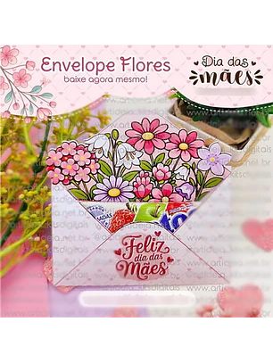 Arquivo Digital - Envelope Flores Dia das Mãe
