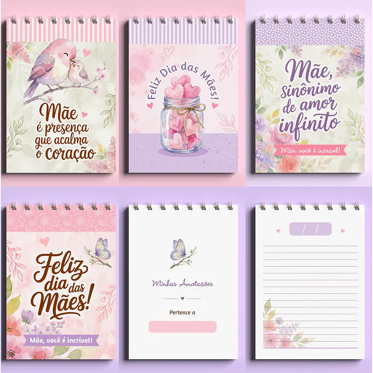 Arquivo Digital - Bloco A6 - wire-o espiral - Dia das Mães 2026 1