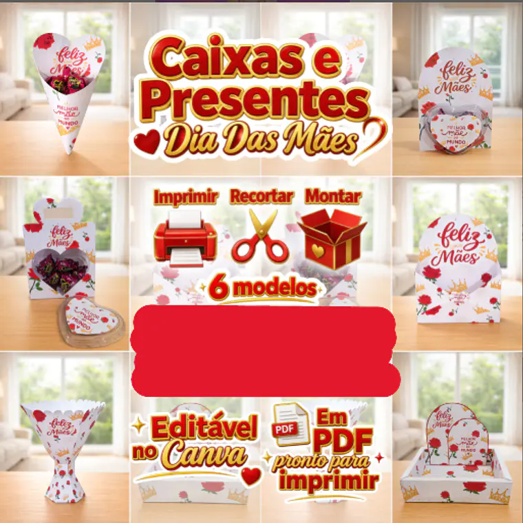 Combo Arquivos Caixas e Presentes Dia das Mães 1
