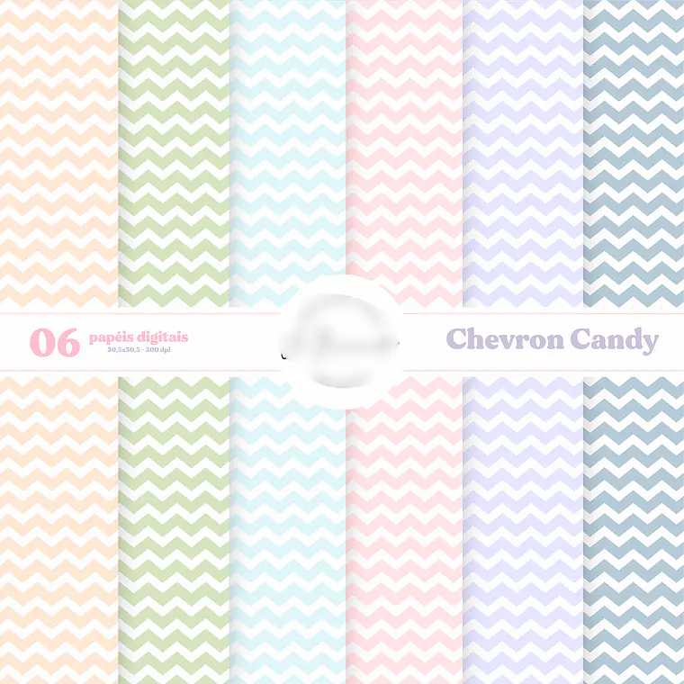 Kit Digital Papéis Chevron 1