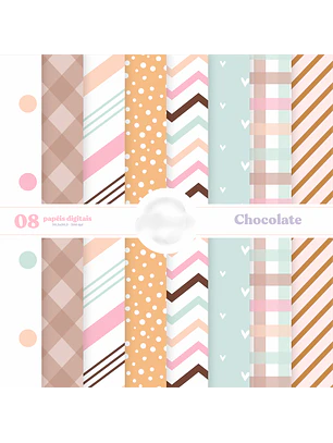 Kit Digital Papéis Chocolate