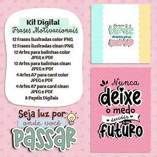 Kit Digital Frases Motivacionais 