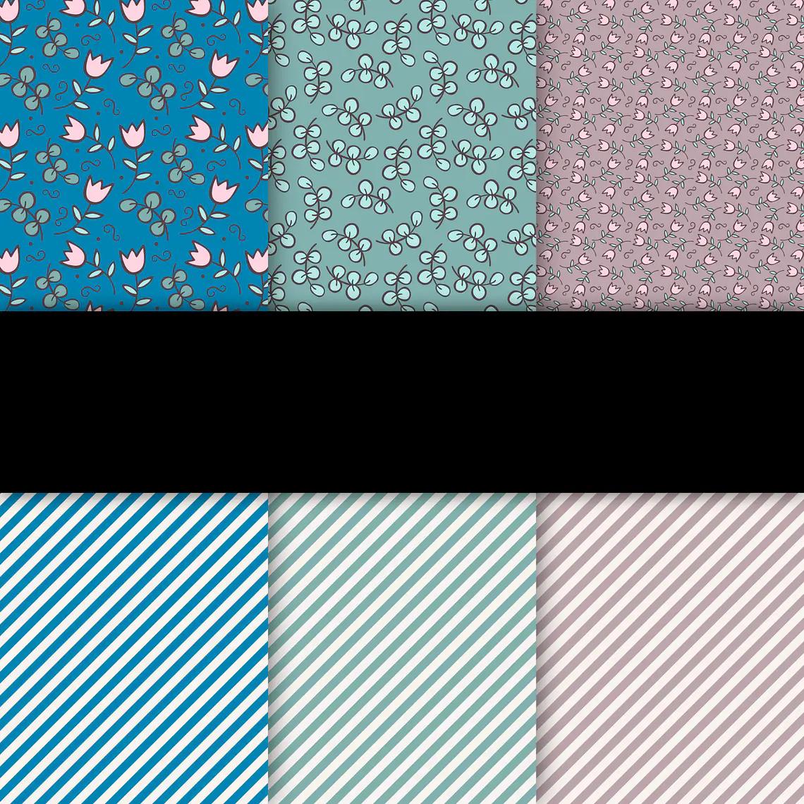 Kit Digital Floral Hand Draw Digital Paper 1