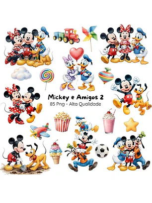 Kit Digital Mickey e Amigos