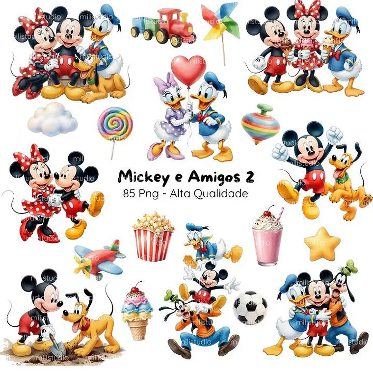 Kit Digital Mickey e Amigos 1