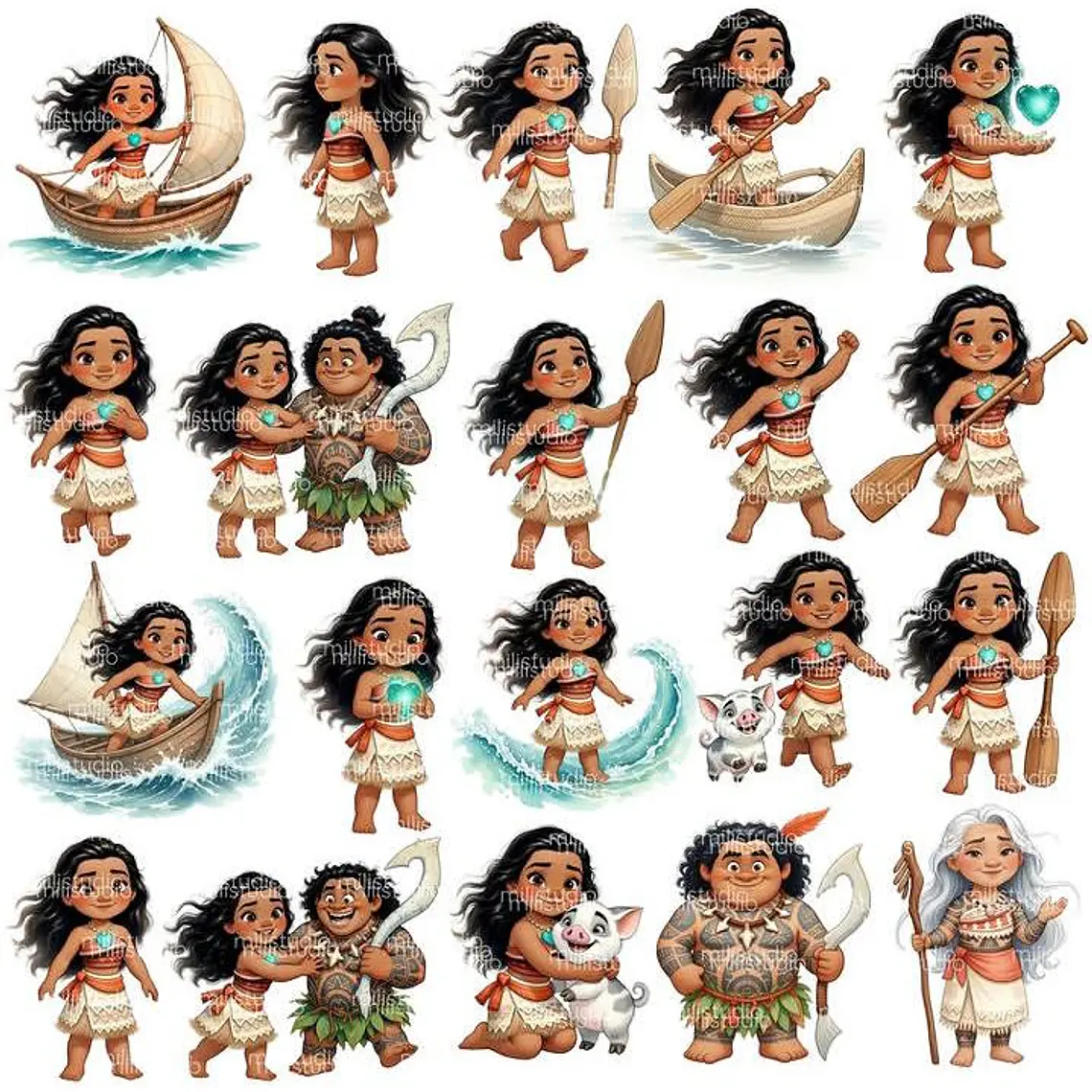 Kit Digital Moana - 85 itens 3