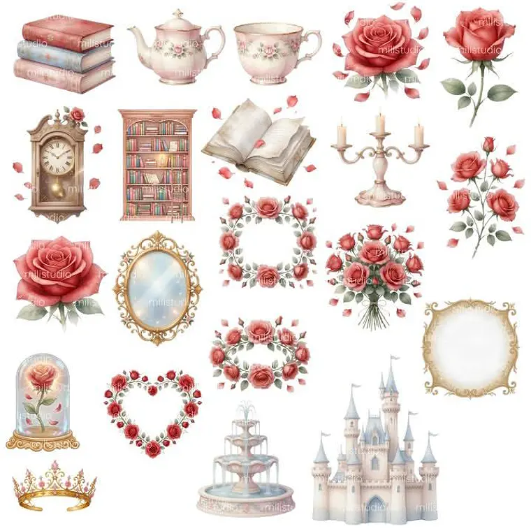 Kit Digital Princesa Bela 4