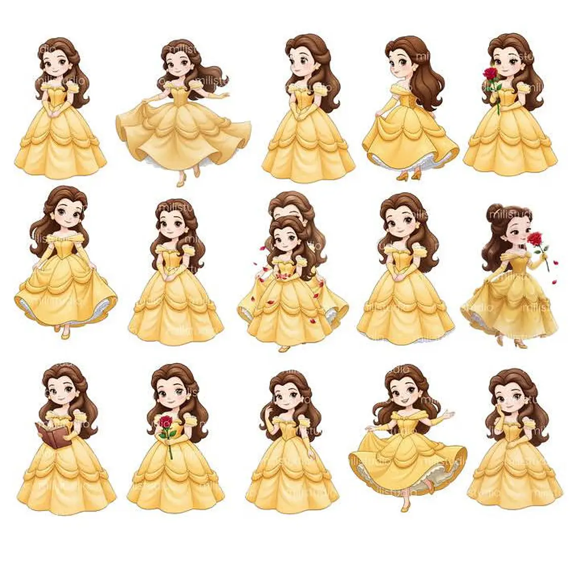 Kit Digital Princesa Bela 3