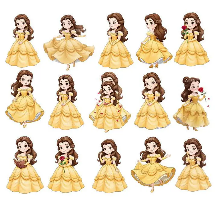 Kit Digital Princesa Bela 3