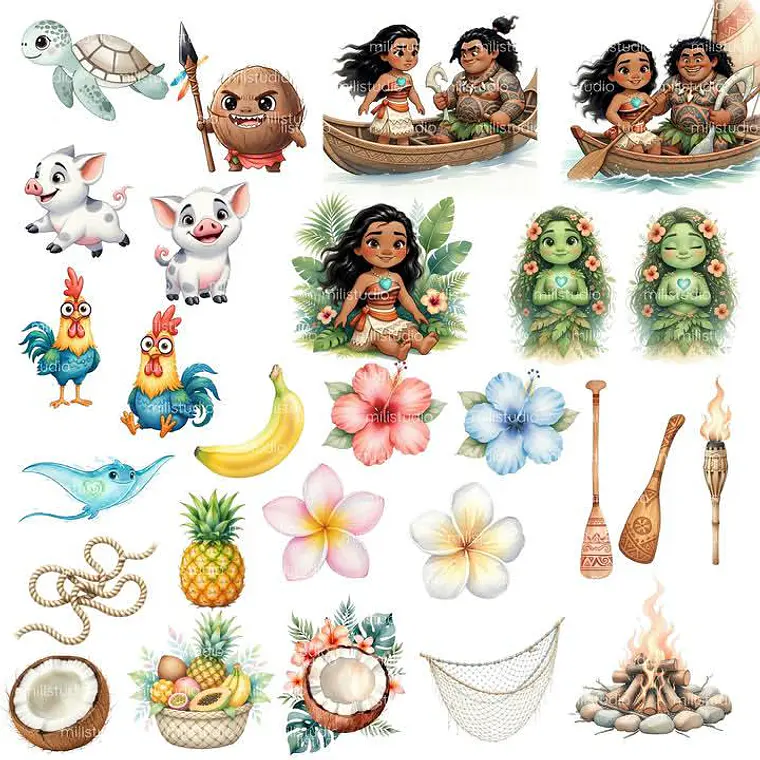 Kit Digital Moana - 85 itens 4