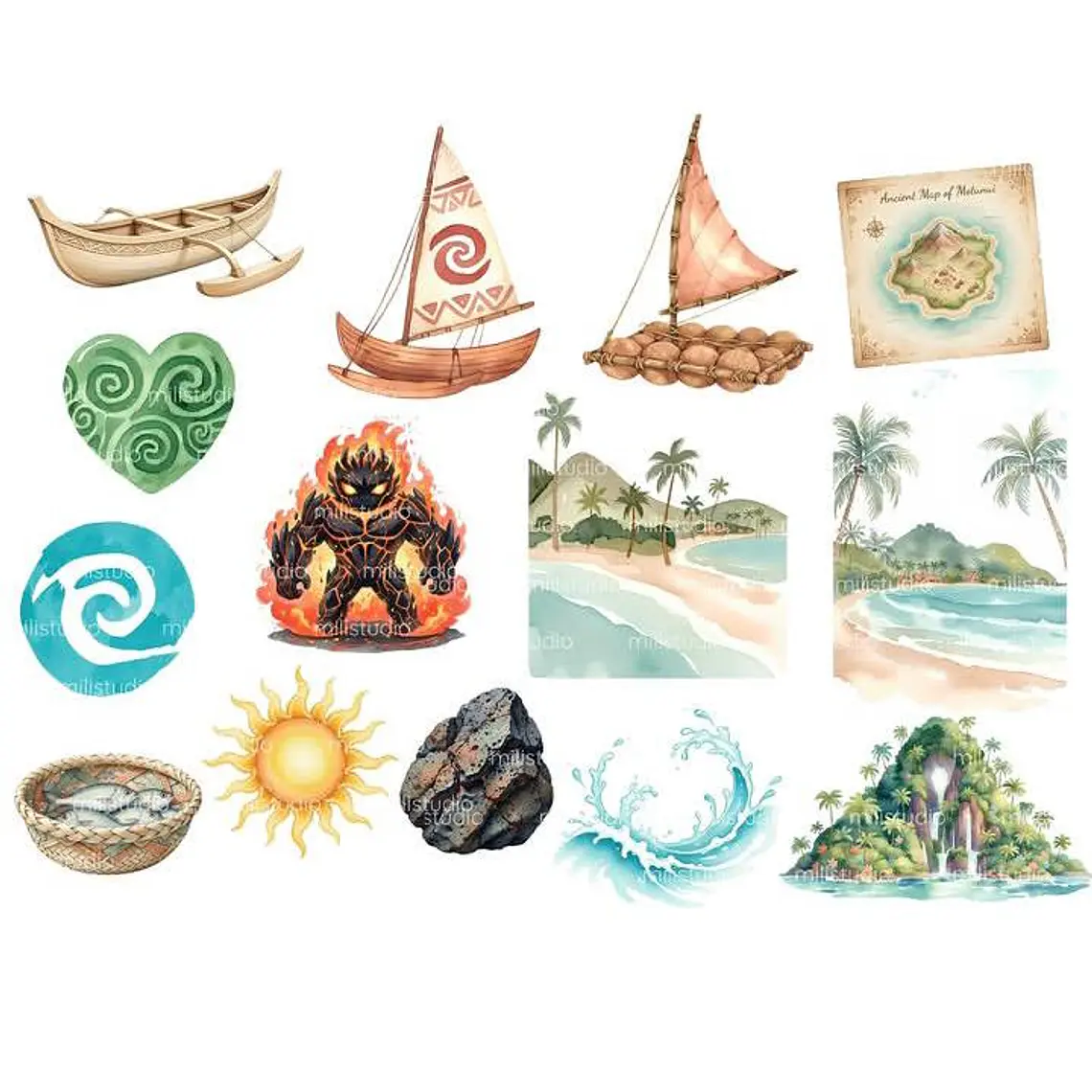 Kit Digital Moana - 85 itens 5