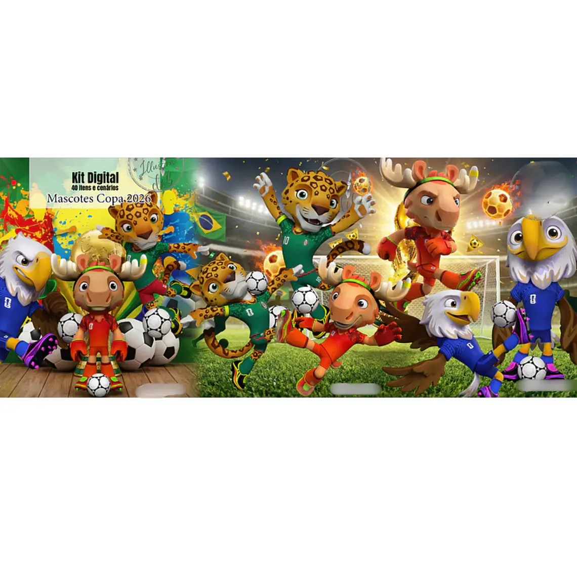 Kit Digital Mascotes da Copa 1