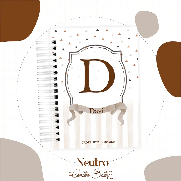 Arquivo Encadernação Baby Monograma Neutro 2