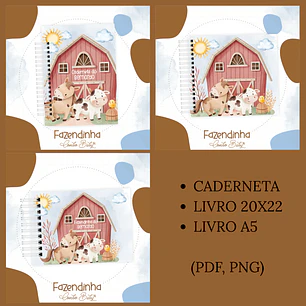 Arquivo Encadernação Baby Fazendinha