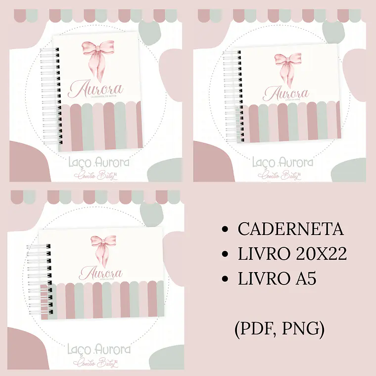 Arquivo Encadernação Baby Laço Aurora 1